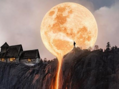Breathtaking Moon Scenery #Moon #Breathtaking #waterfall #amazingmoon #peace #moonlight #smartphonethemes #smartphone #gorgeous #iphone #samsung