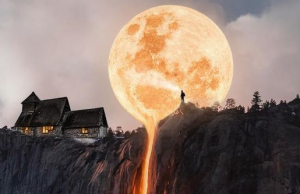 Breathtaking Moon Scenery #Moon #Breathtaking #waterfall #amazingmoon #peace #moonlight #smartphonethemes #smartphone #gorgeous #iphone #samsung