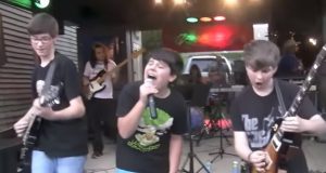 rock, band, garage, music, instrumrnts, guitar, song, crowd, street, neighbor, kids, teenagers, home, sing, singer, amazing, talented, gifted, impressive,