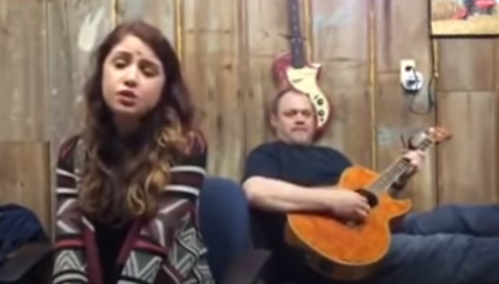 cover, Jolene, song, guitar, father, daughter, Alexandra kay, talent,