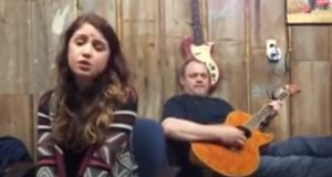 cover, Jolene, song, guitar, father, daughter, Alexandra kay, talent,