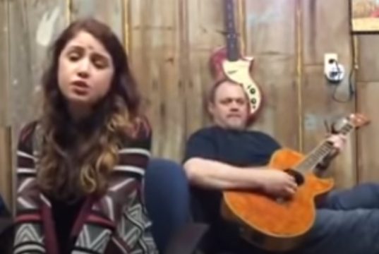 cover, Jolene, song, guitar, father, daughter, Alexandra kay, talent,