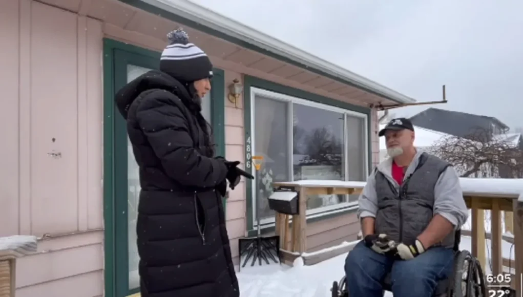 Snowy driveway kindness, Amazon delivery compassion, Acts of kindness stories, California wheelchair assistance, Heartwarming delivery moments, Snow-clearing gestures impact, Community empathy in delivery, Compassionate Amazon drivers, Winter assistance stories, California snow removal acts, Amazon driver