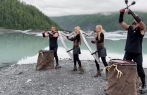 Paint It Black, Harp and drum fusion, Rolling Stones cover, Musical collaboration, Innovative music renditions, Harp Twins performance, Drum and harp duo, Unique musical arrangements, Creative instrument fusion, Harp and drums harmony, Experimental music interpretations