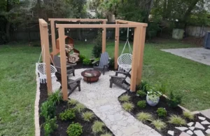 backyard, transformation, DIY, drought-tolerant, landscaping, outdoor living, pergola, garden, Southern California, home improvement