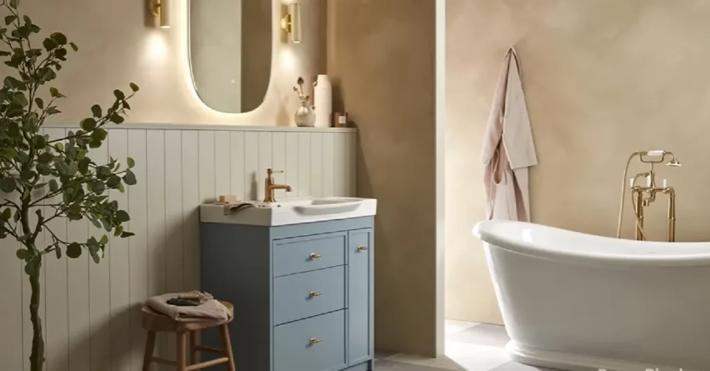 small bathroom, bathroom design, space saving, bathroom ideas, minimalist, floating vanity, storage, lighting, mirrors, renovation

