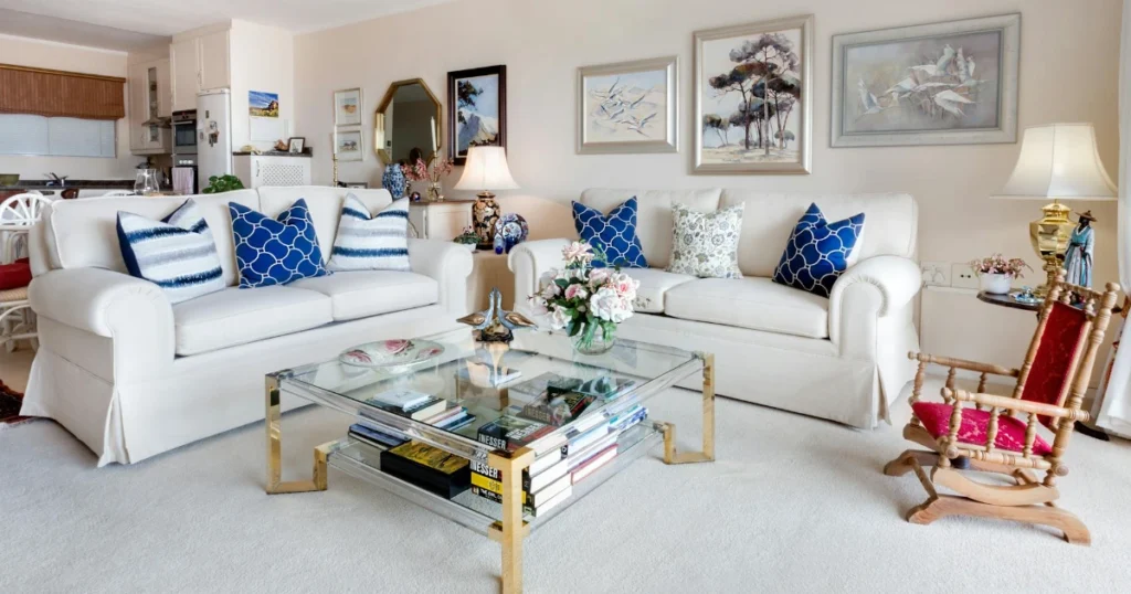 home decor, interior design, styling tips, contrast, repetition, artwork, natural stone, marble, budget-friendly, luxurious

