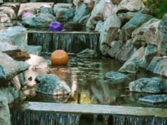 DIY waterfall, backyard design, water feature, outdoor living, pondless waterfall, landscaping, garden project, Aquascape, DIY project, waterfall kit