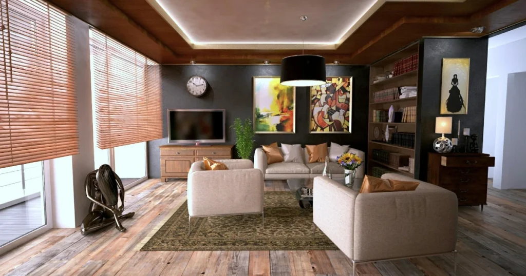 DIY home decor, budget projects, home improvement, interior design, painting, lighting, plants, refinishing, accent walls, furniture