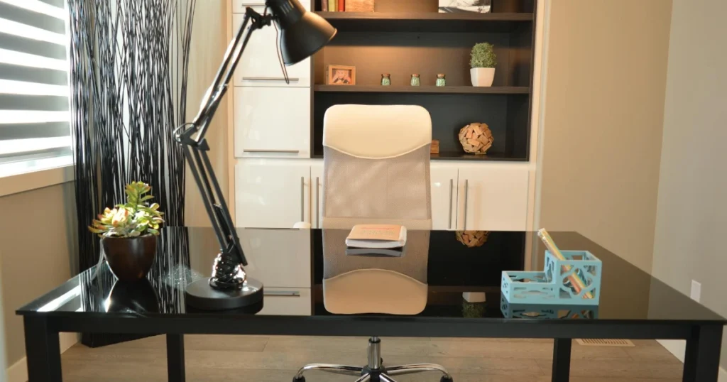 home office, office makeover, DIY decor, moody design, workspace, interior design, affordable decor, office style, home improvement, room transformation