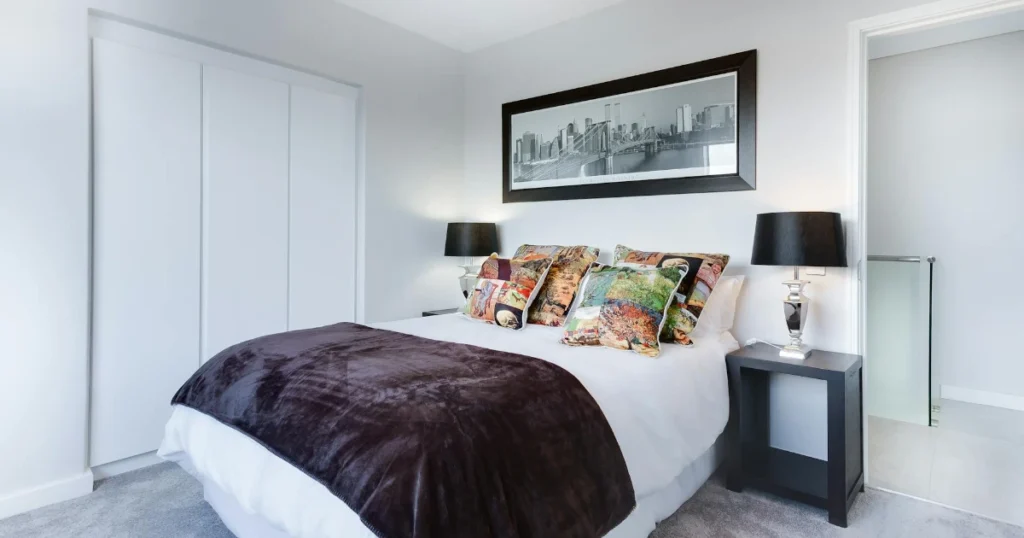 bedroom design, interior design, home decor, layout, furniture, color, rugs, headboards, nightstands, mirrors